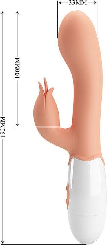 G Spot Rabbit Vibrator with Clitoral Stimulation - Light Skin Tone