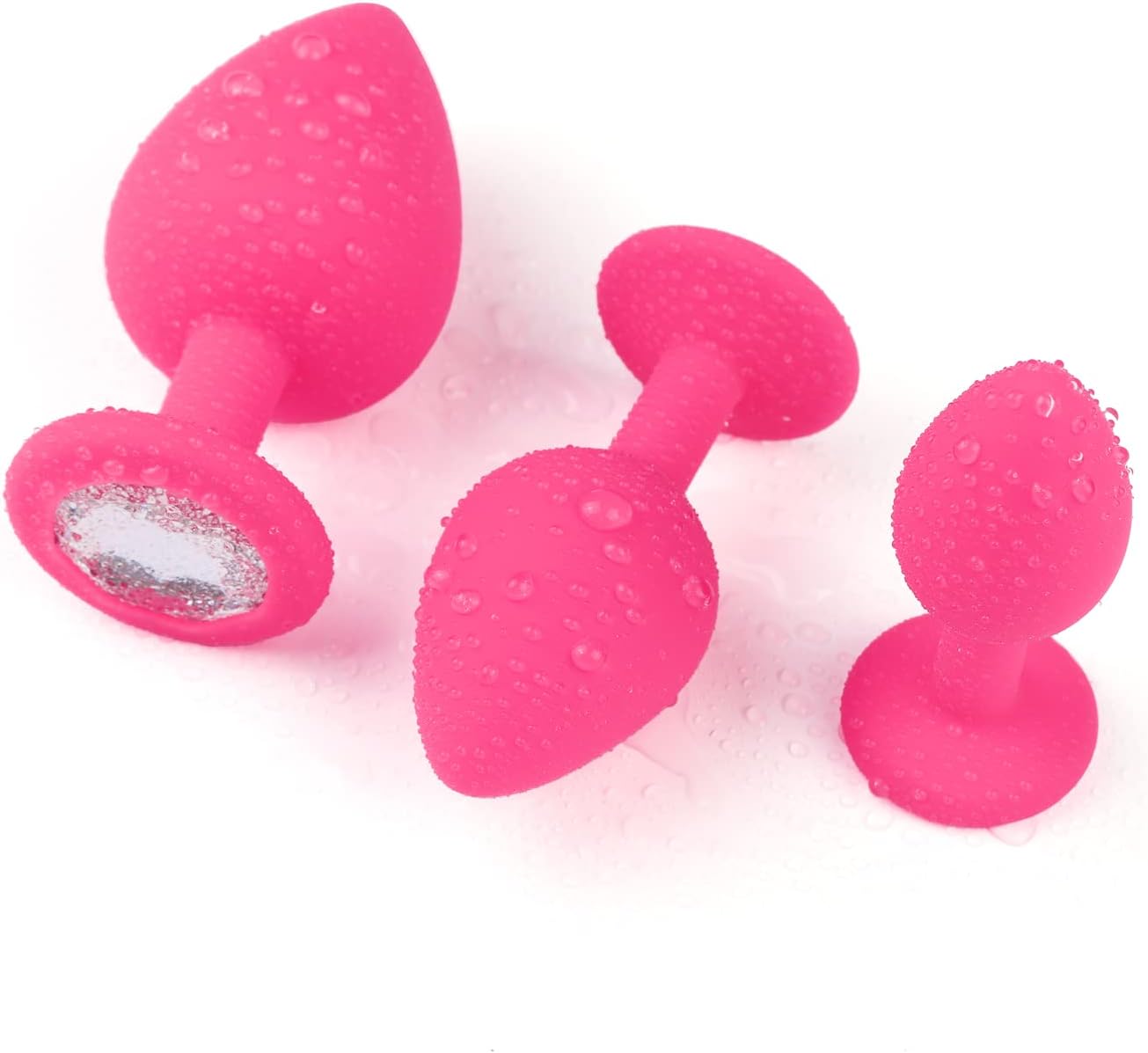 Love Silicone Round Design Plug Butt Plug   Bead Set Silicone Plug 1 piece (Pink)(Black)