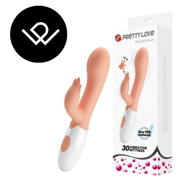 G Spot Rabbit Vibrator with Clitoral Stimulation - Light Skin Tone